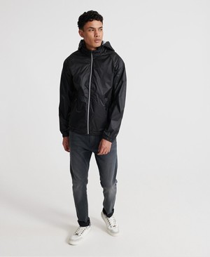 Superdry Sky Chaser Cagoule Férfi Kabát Fekete | CIMKQ6178